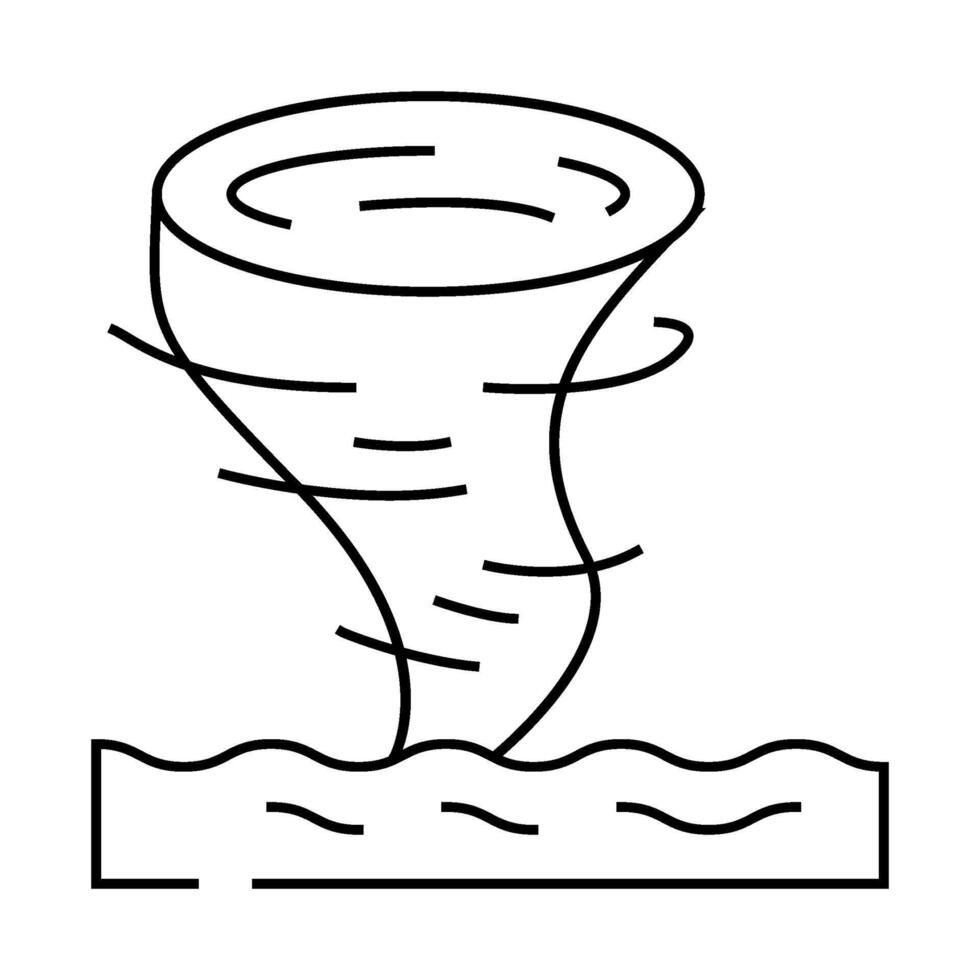 hurricane weather line icon illustration vector