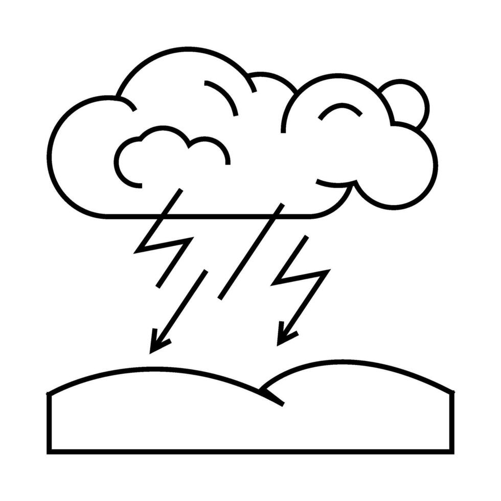stormy weather line icon illustration vector