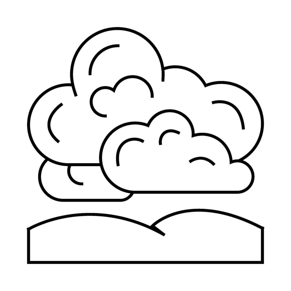 overcast weather line icon illustration vector