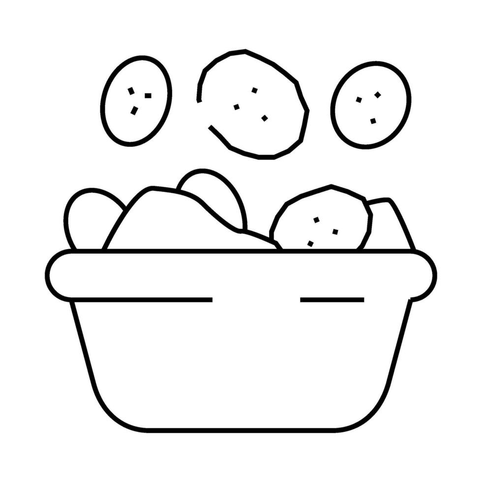 cucumber salad line icon illustration vector