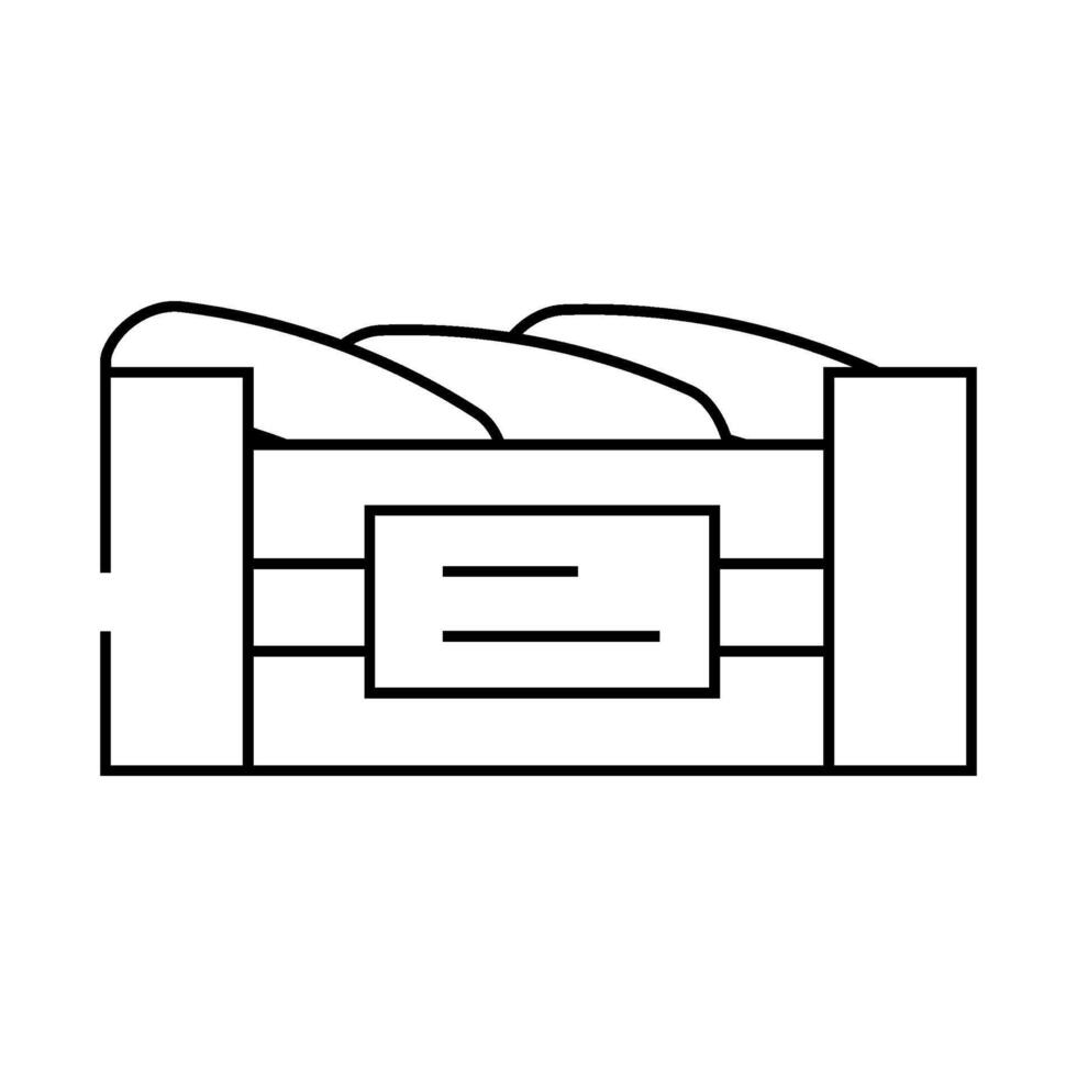 box of cucumbers line icon illustration vector