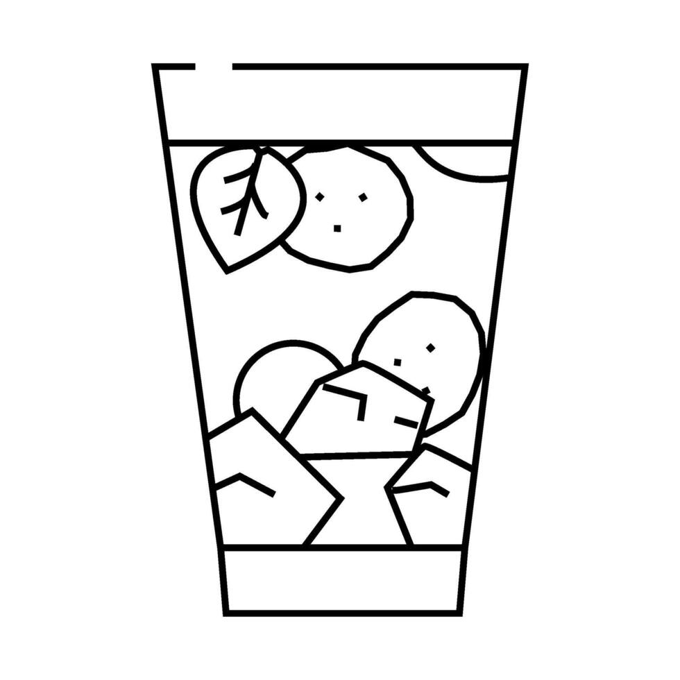 drink with cucumber line icon illustration vector