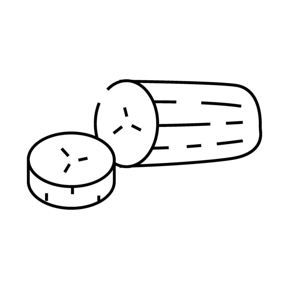 one whole cucumber line icon illustration vector