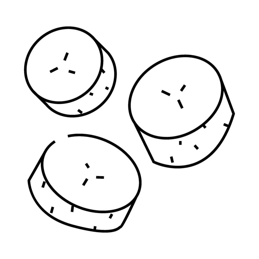 sliced cucumber line icon illustration vector