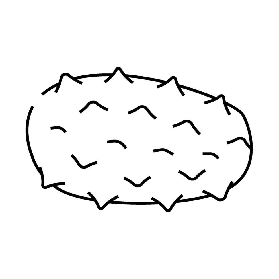 kiwano orugets line icon illustration vector