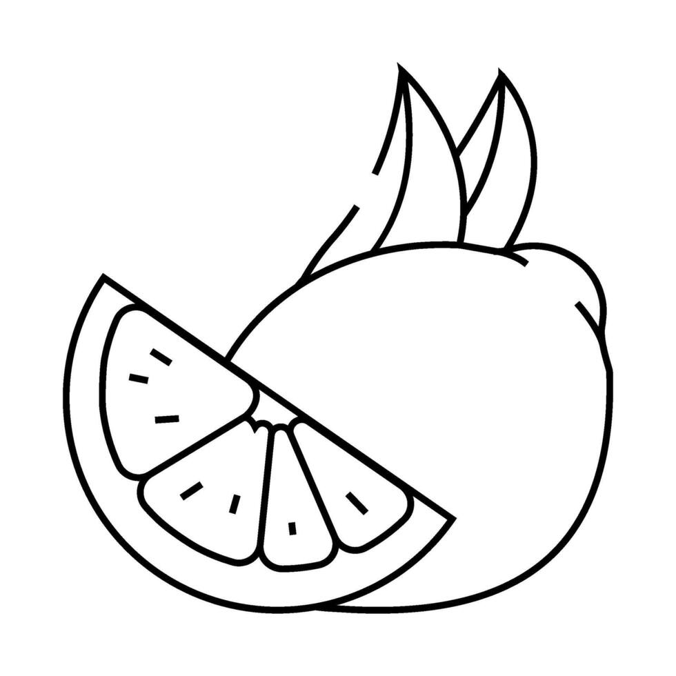 ripe lemon line icon illustration vector
