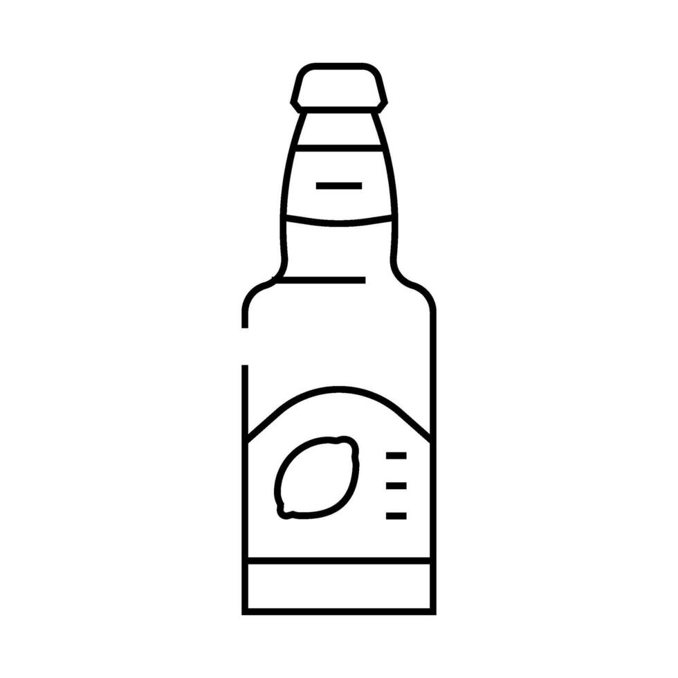 lemon beer line icon illustration vector