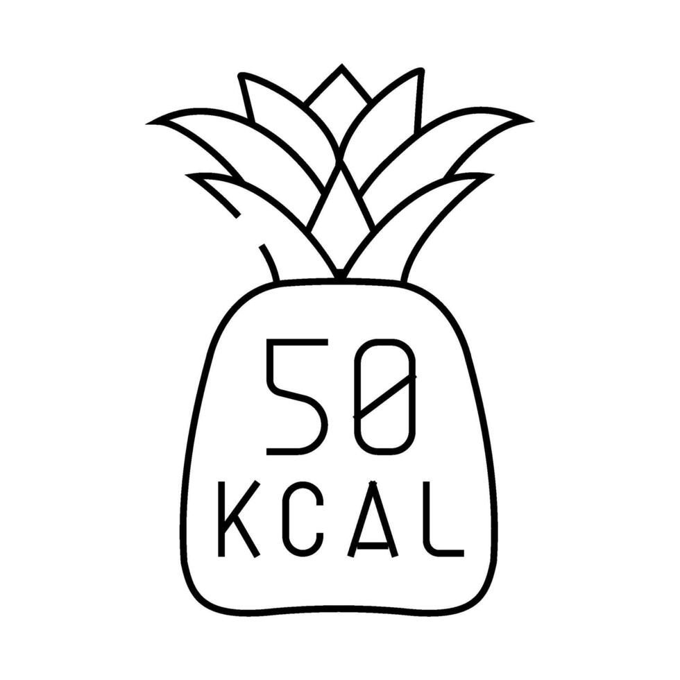 calories pineapple line icon illustration vector