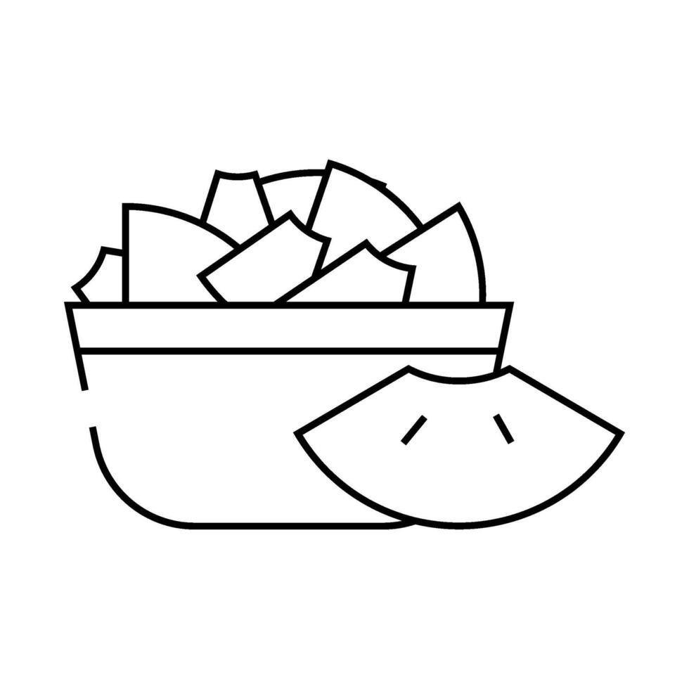 salad slices pineapple line icon illustration vector