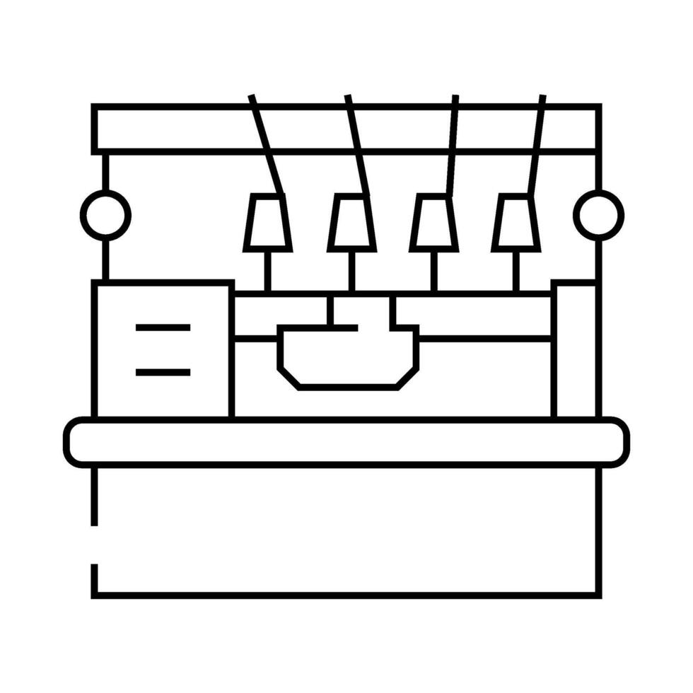 knitting machine line icon illustration vector