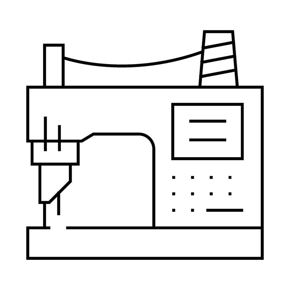 sewing machine line icon illustration vector