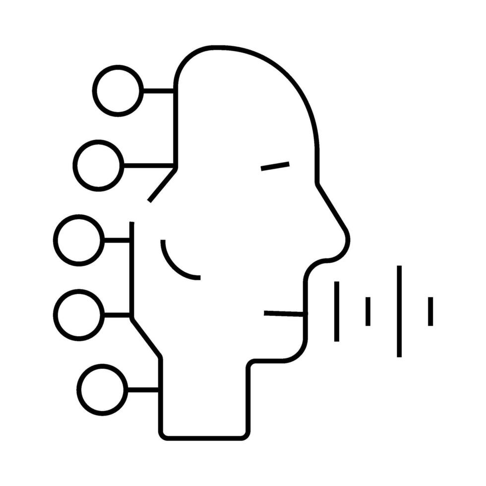 robotic voice line icon isolated illustration vector