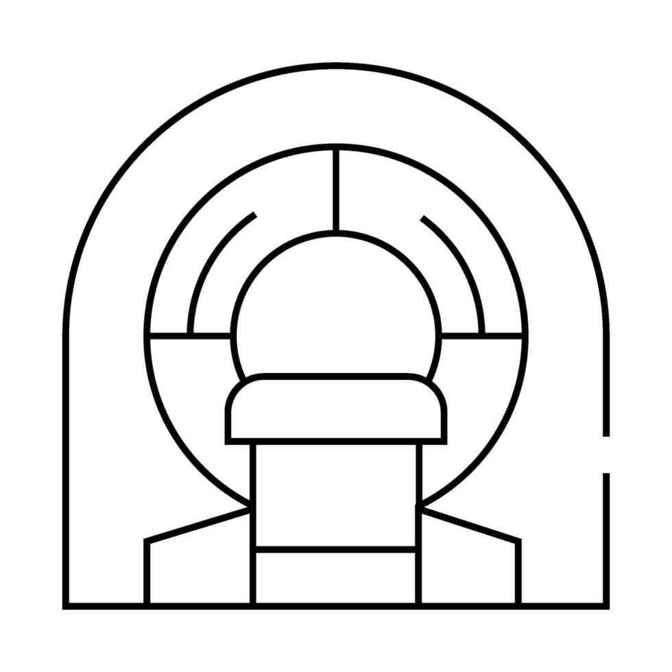 mri hospital equipment line icon illustration vector