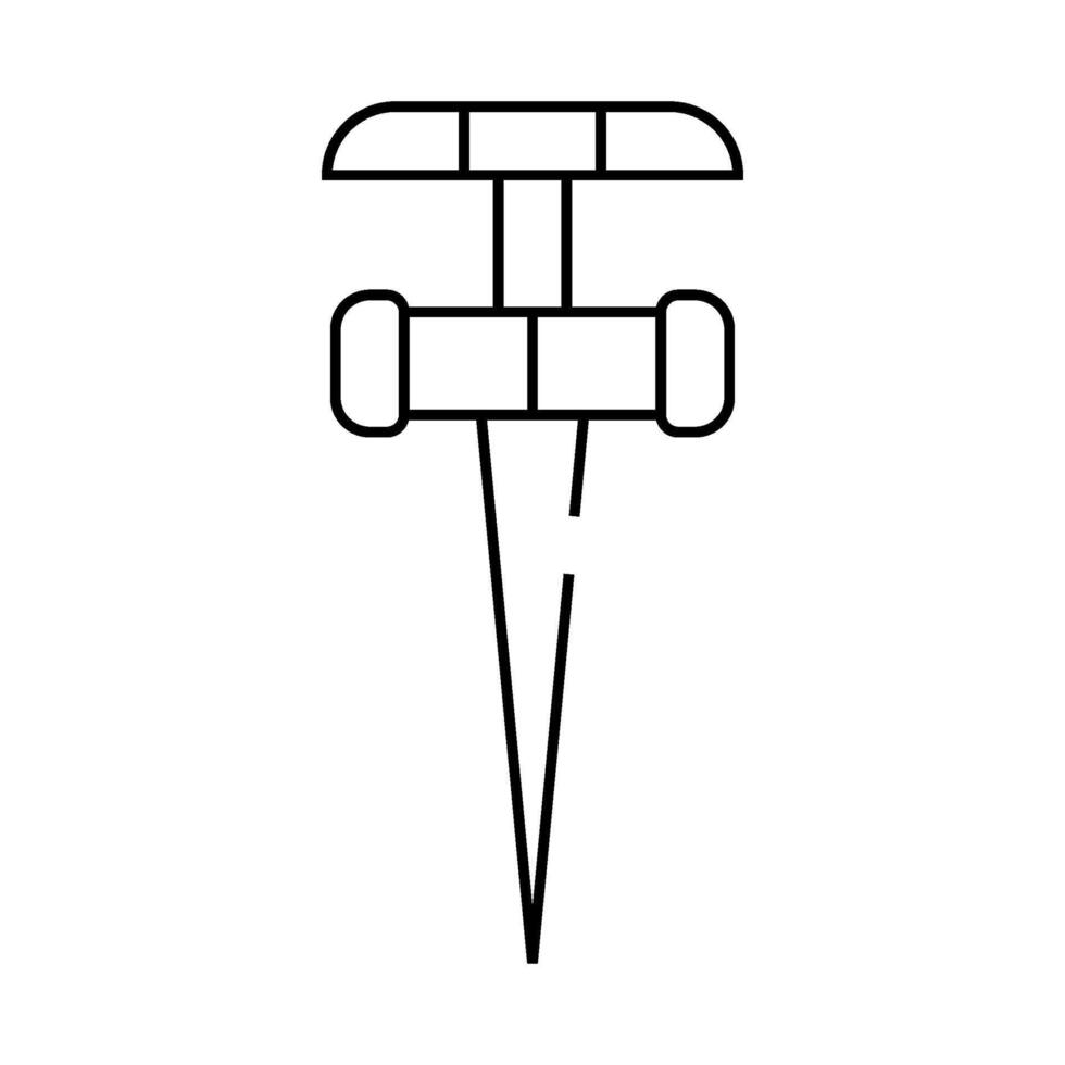 watering tool line icon isolated illustration vector