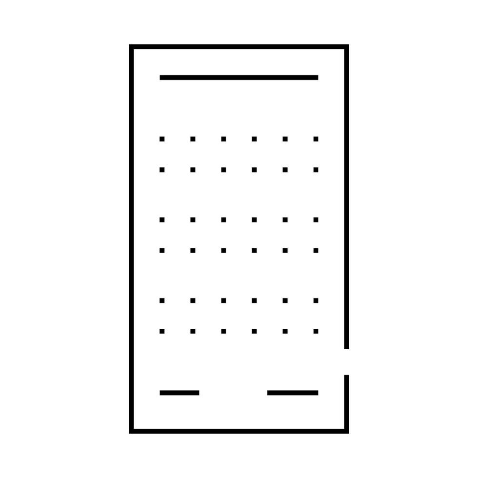 lottery card line icon isolated illustration vector