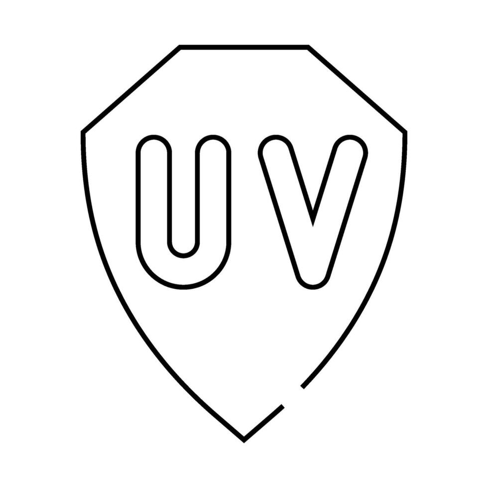 ultra violet uv protection line icon illustration vector