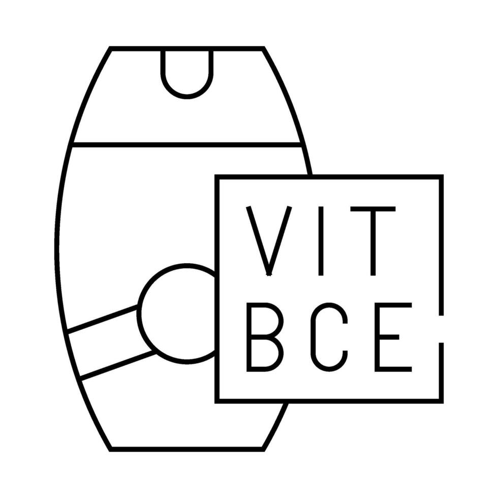 vitamin sunscreen cream line icon illustration vector