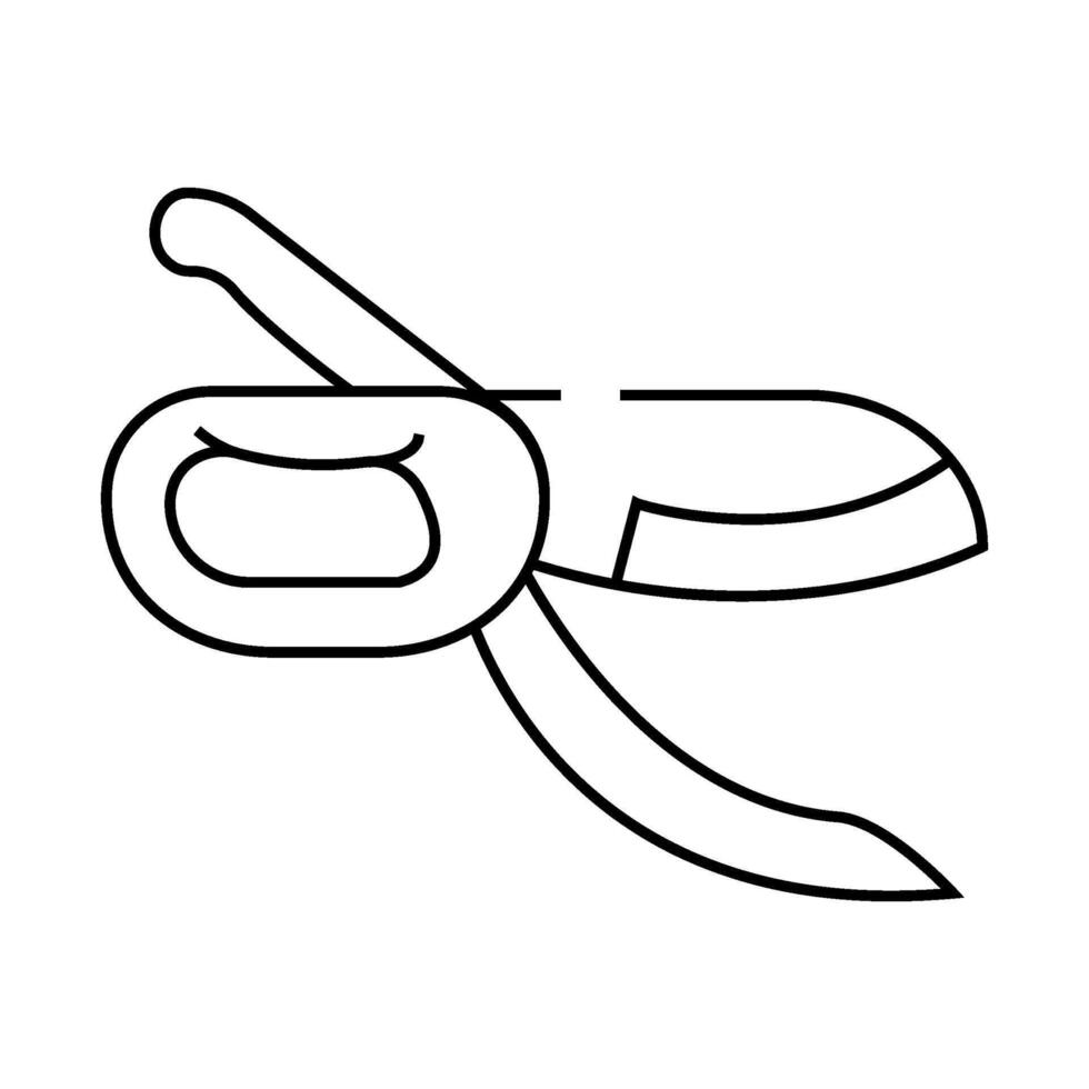 scissors lettuce line icon illustration vector