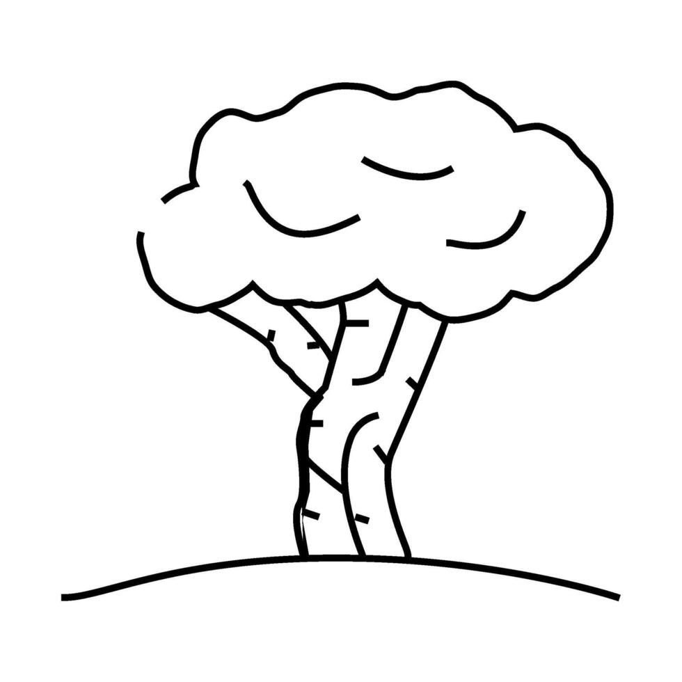 olive tree line icon illustration vector
