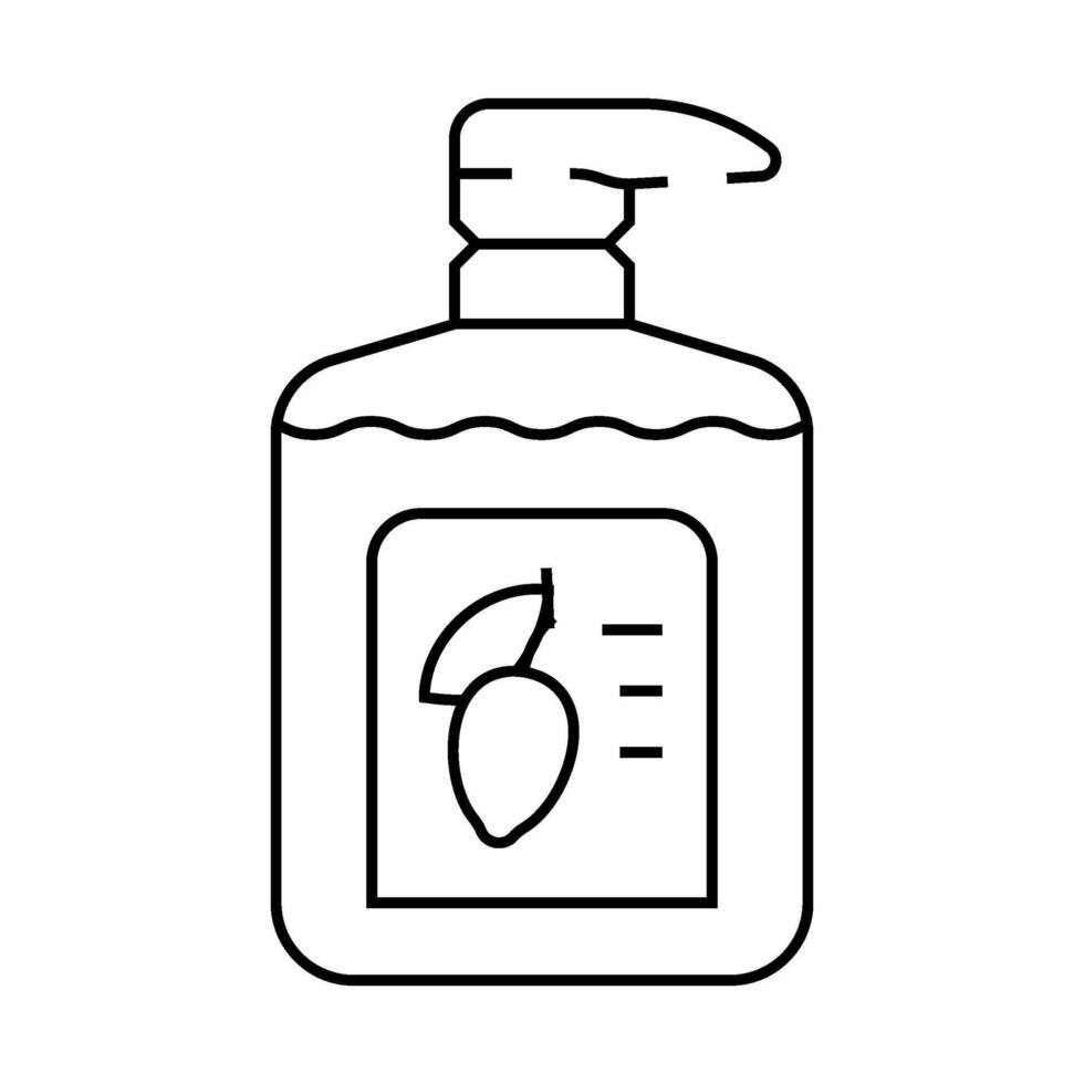 soap shampoo olive line icon illustration vector