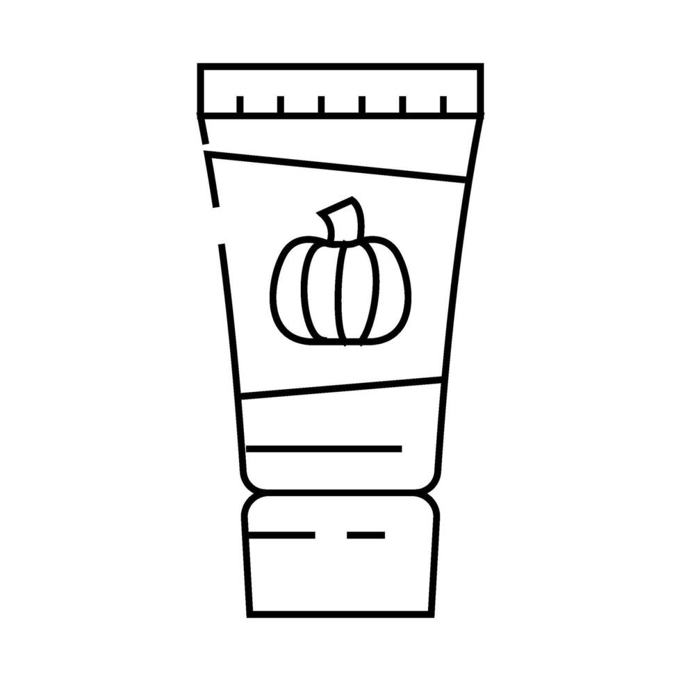 cream pumpkin line icon illustration vector