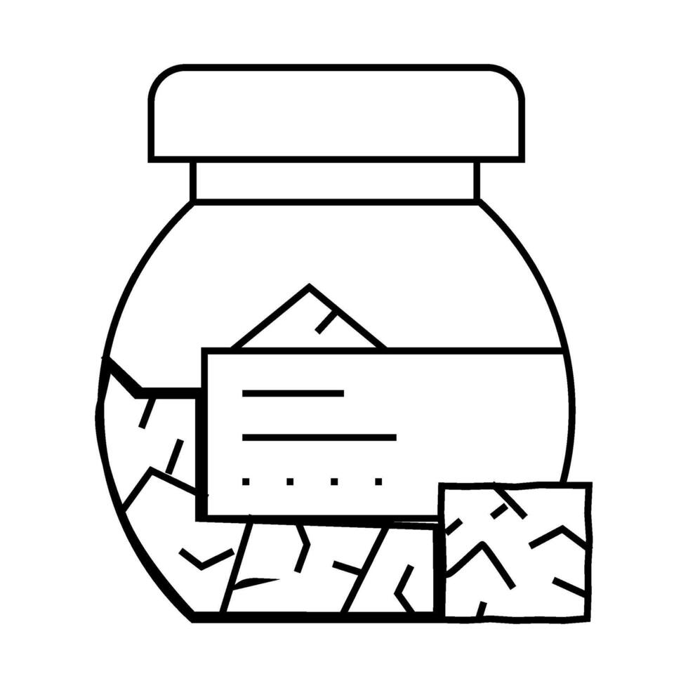 spinach granules line icon illustration vector