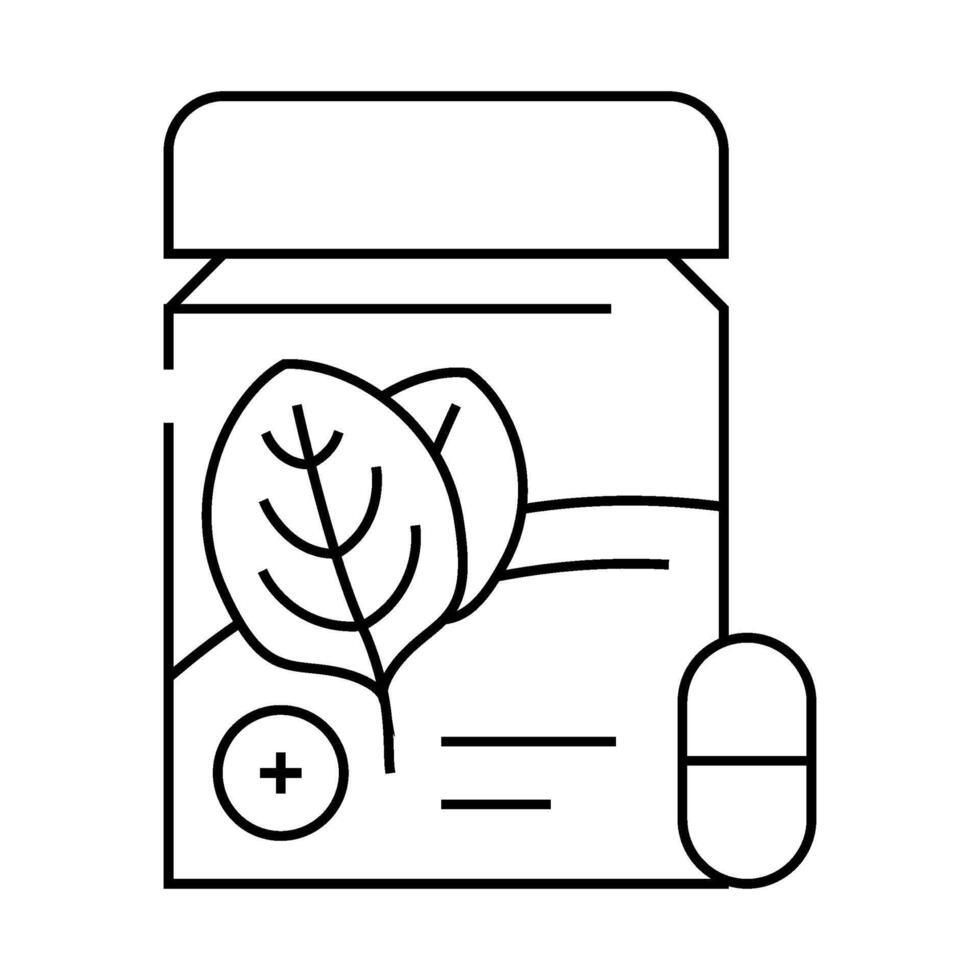 superfood spinach line icon illustration vector