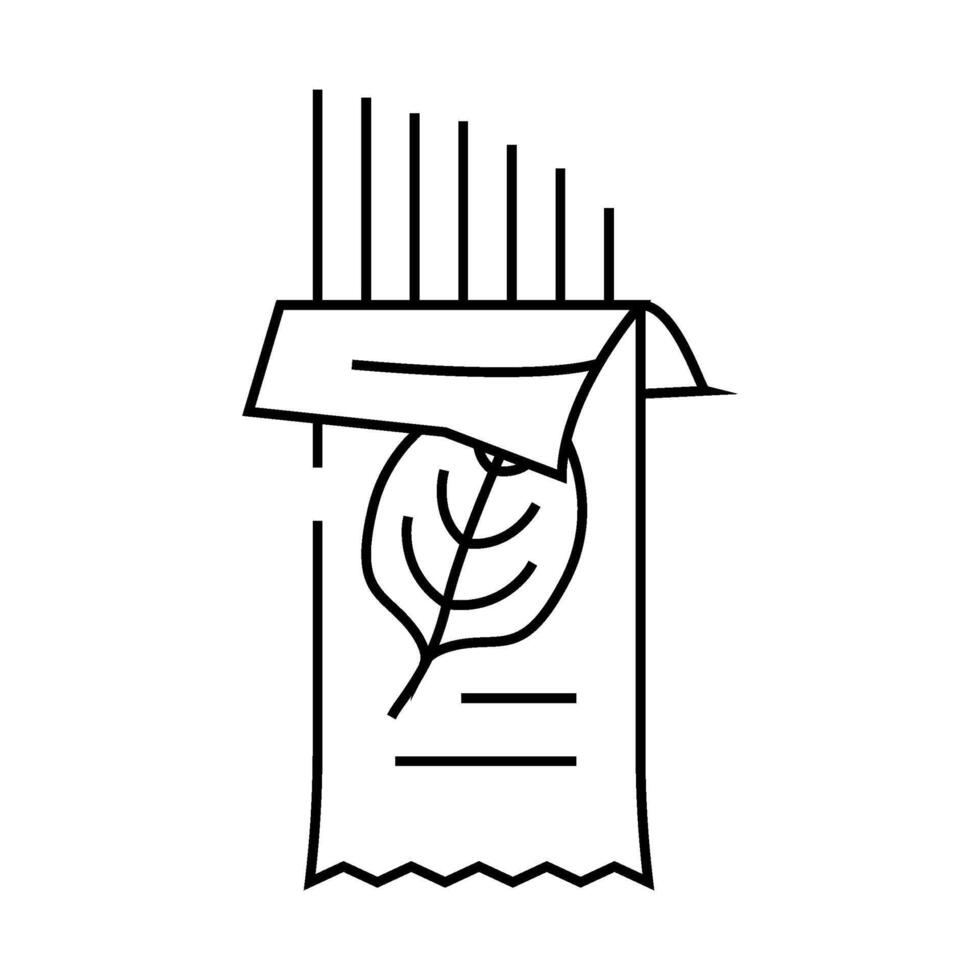 spaghetti spinach line icon illustration vector