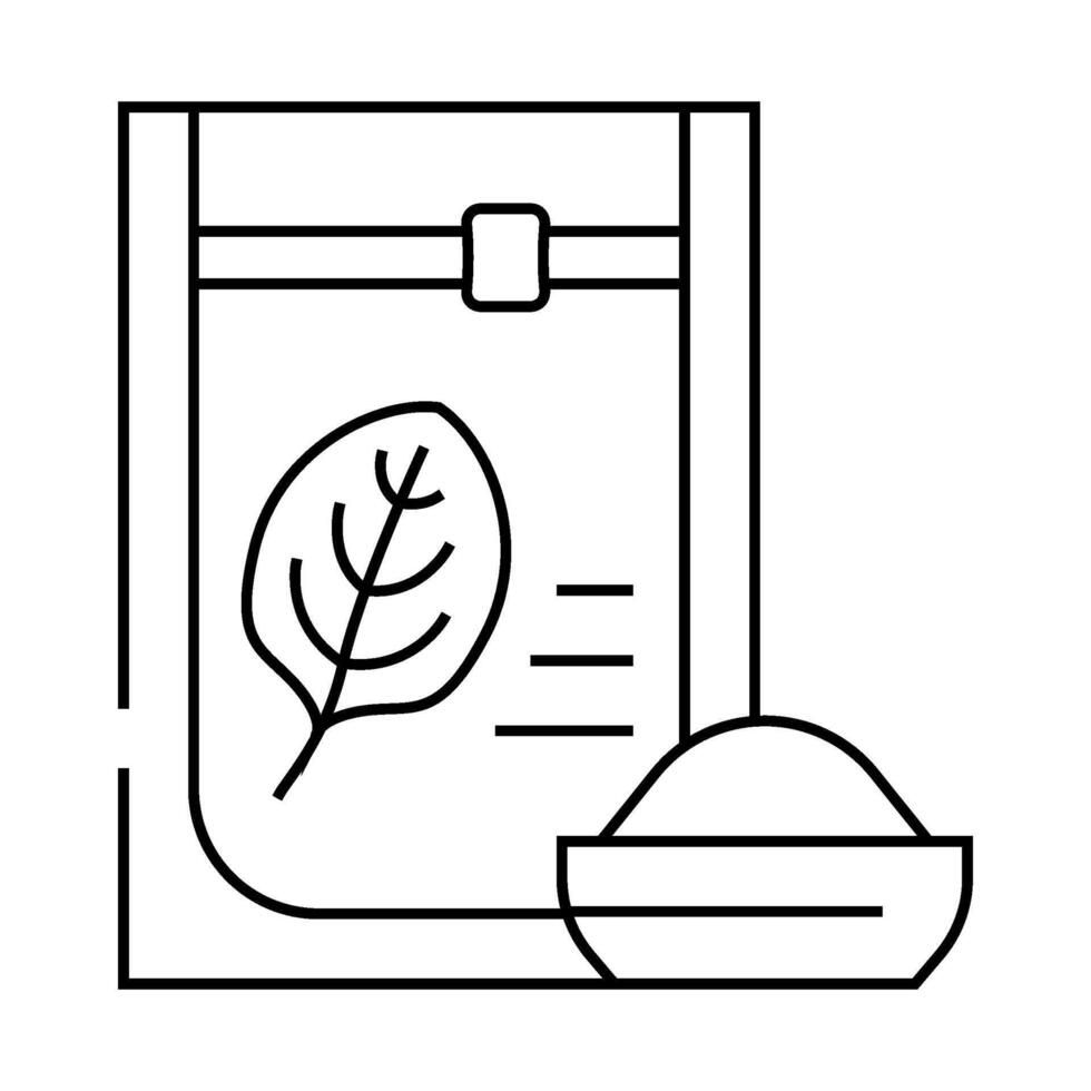 dried spinach line icon illustration vector