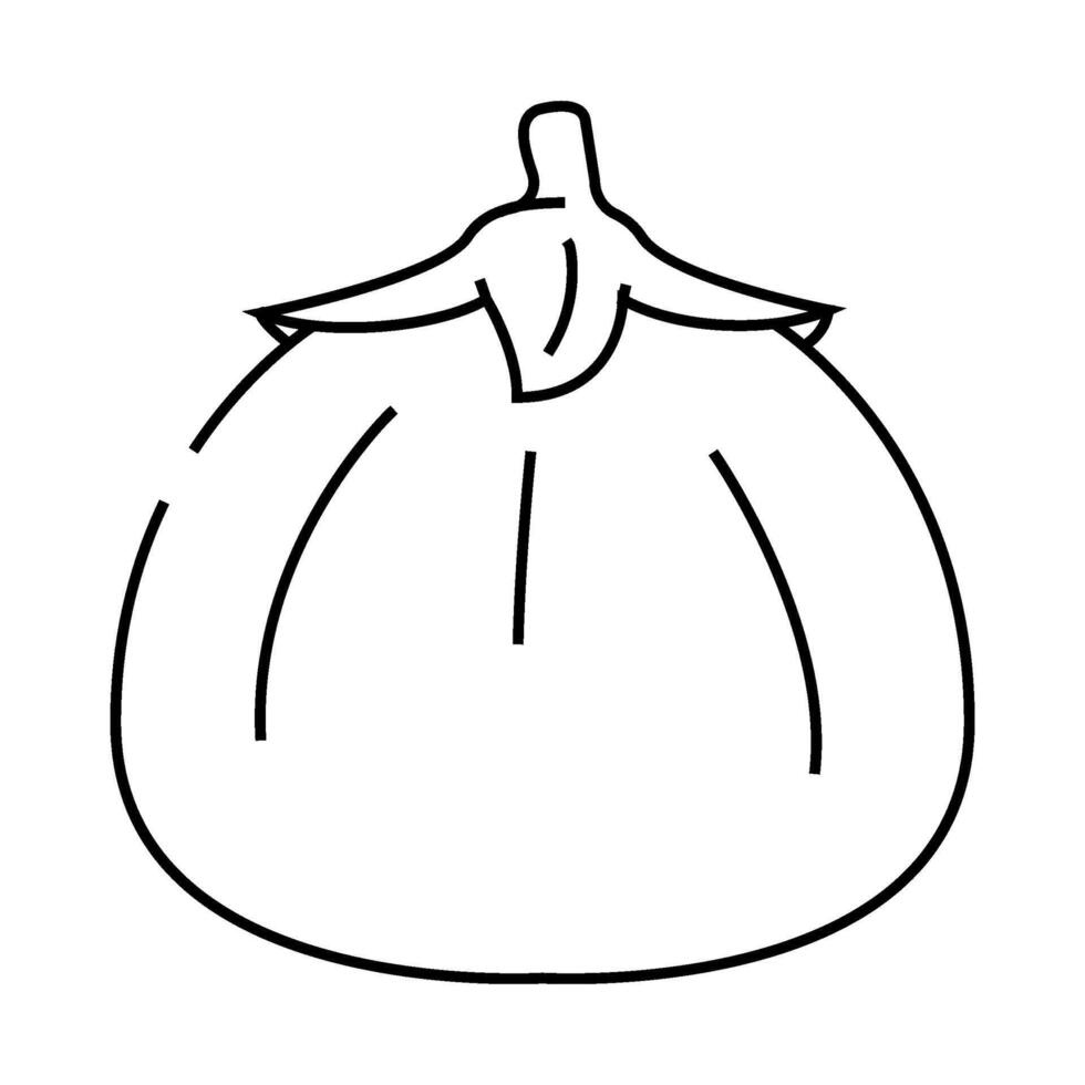chinese lantern red eggplant line icon illustration vector