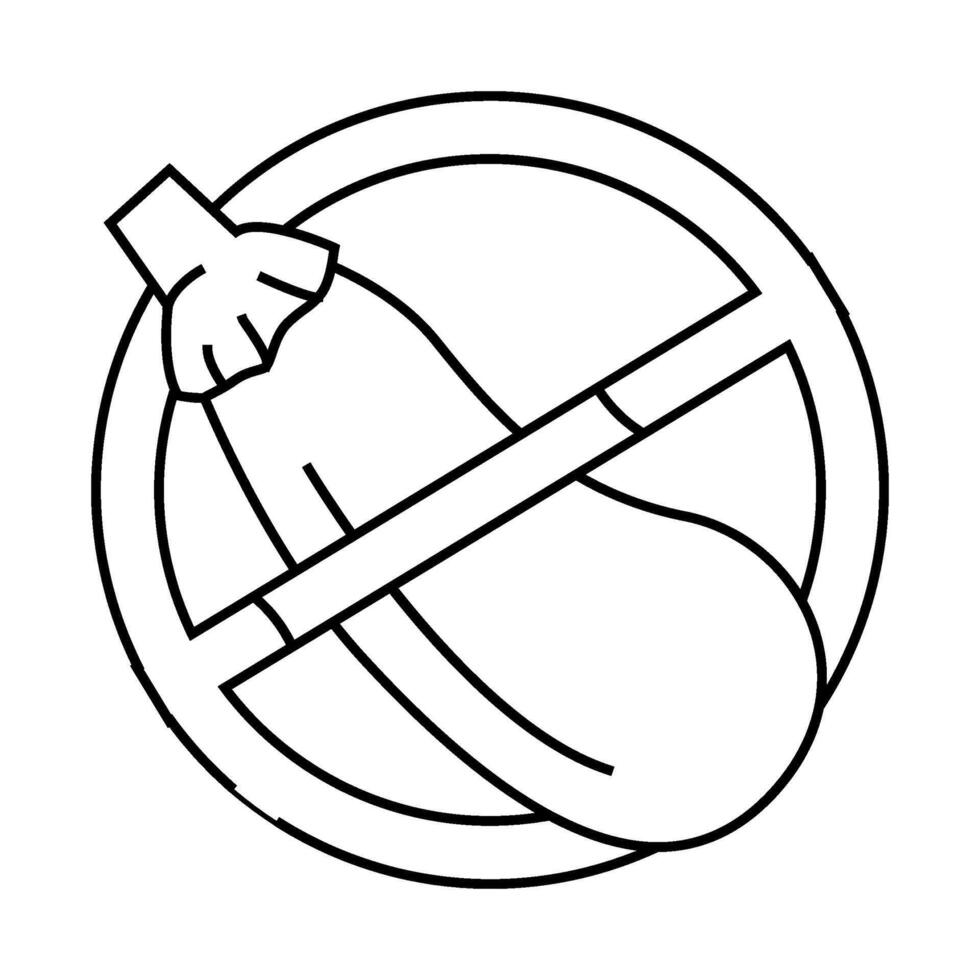 prohibition vulgarity line icon illustration vector