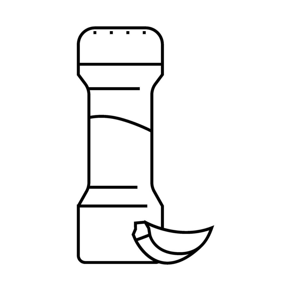 grind garlic line icon illustration vector