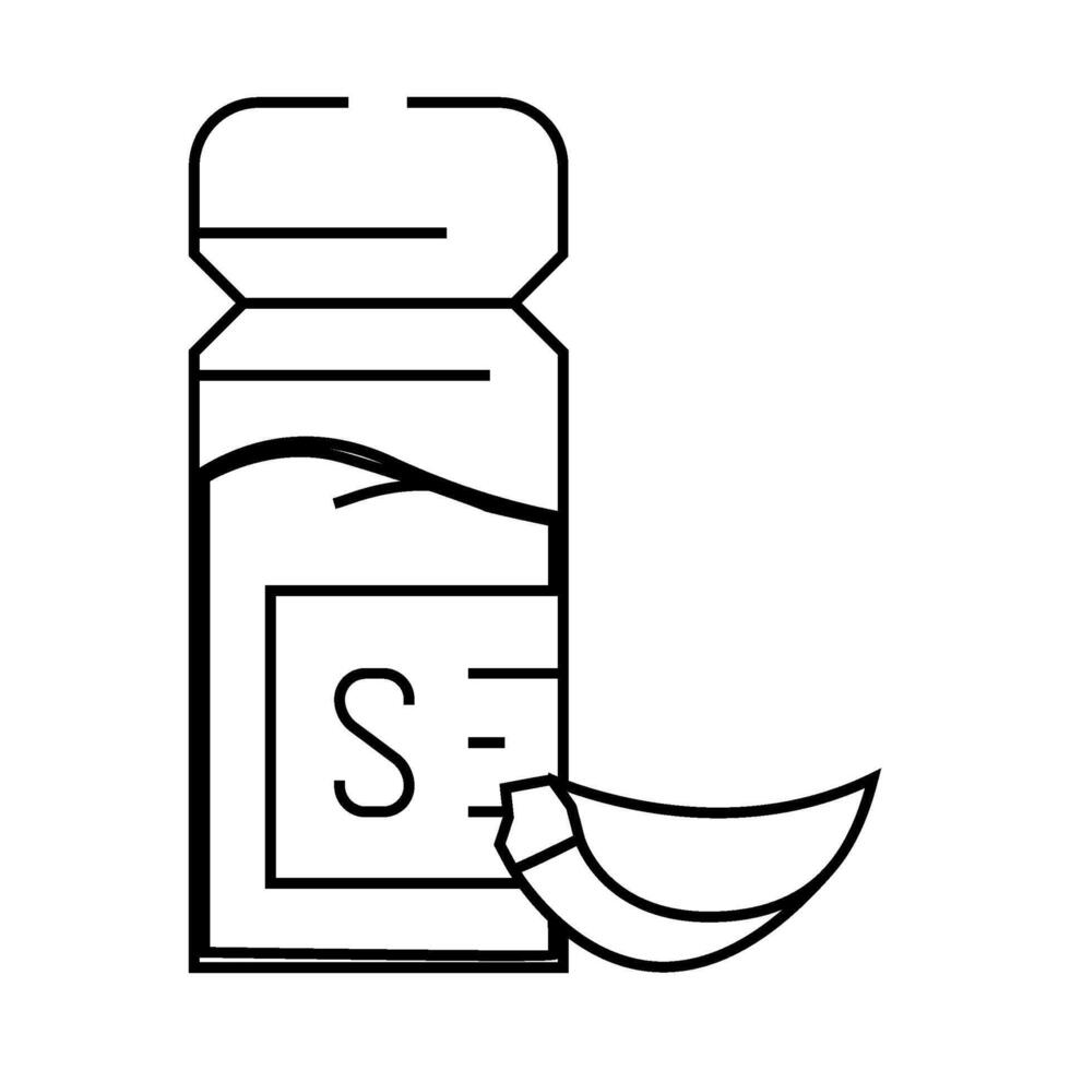 salt garlic line icon illustration vector