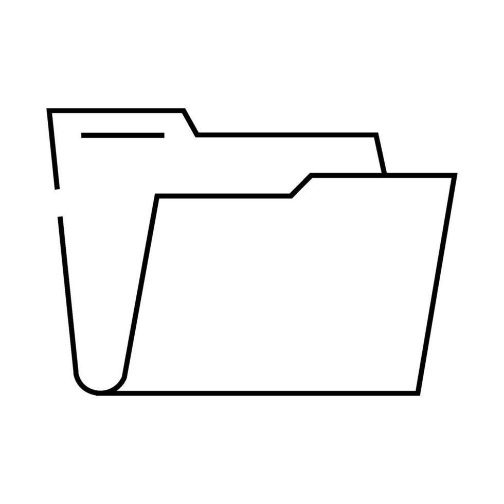 empty folder line icon illustration vector