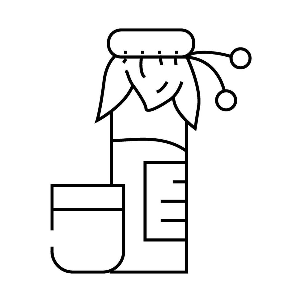 kefir milk product line icon illustration vector