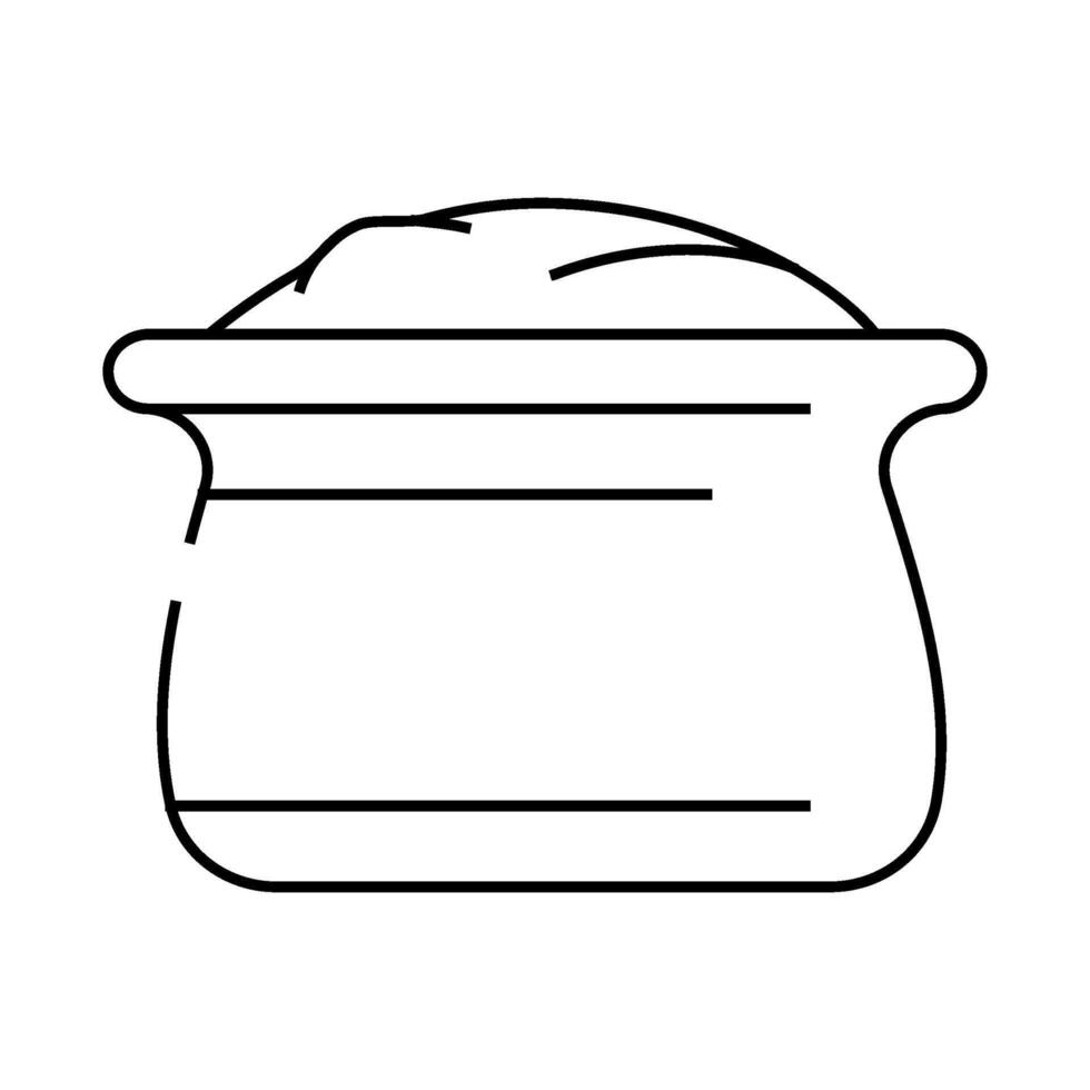 sour cream milk product line icon illustration vector