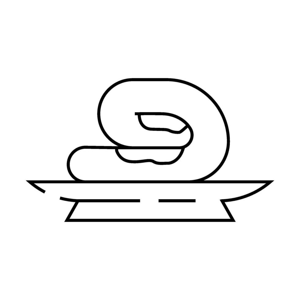 kaymak milk product line icon illustration vector