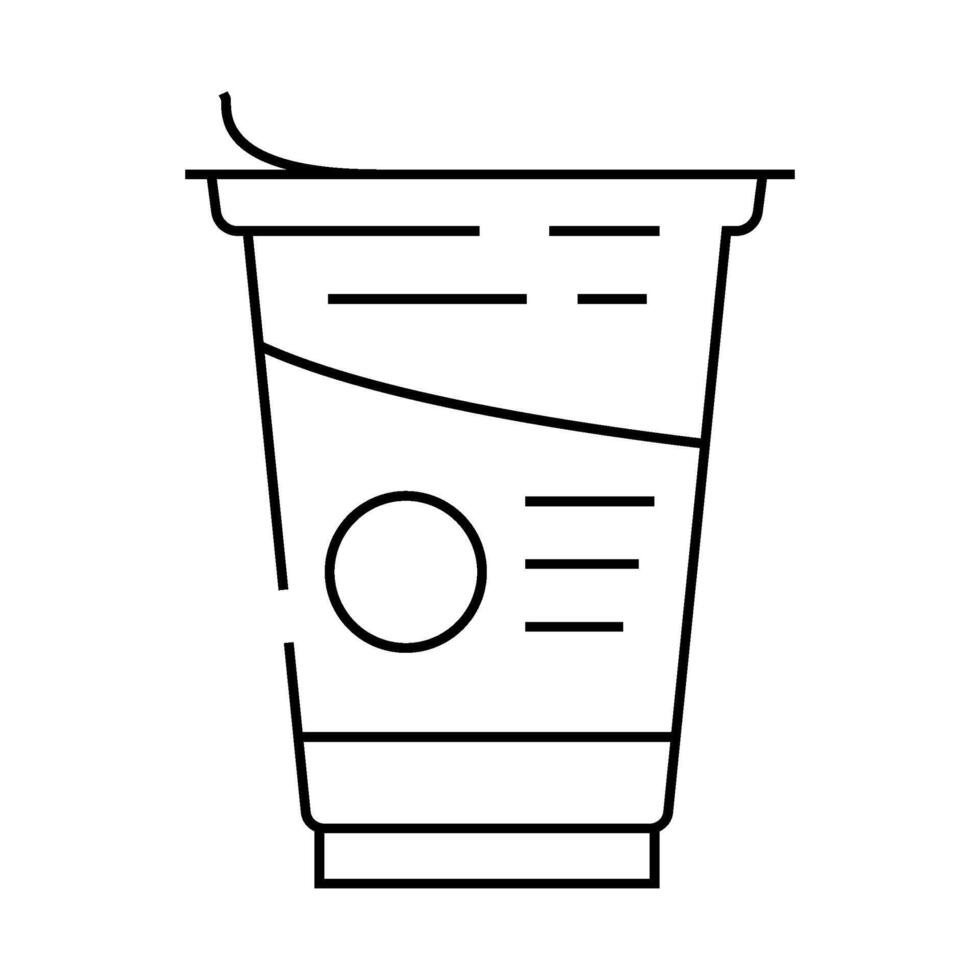 yogurt milk product line icon illustration vector