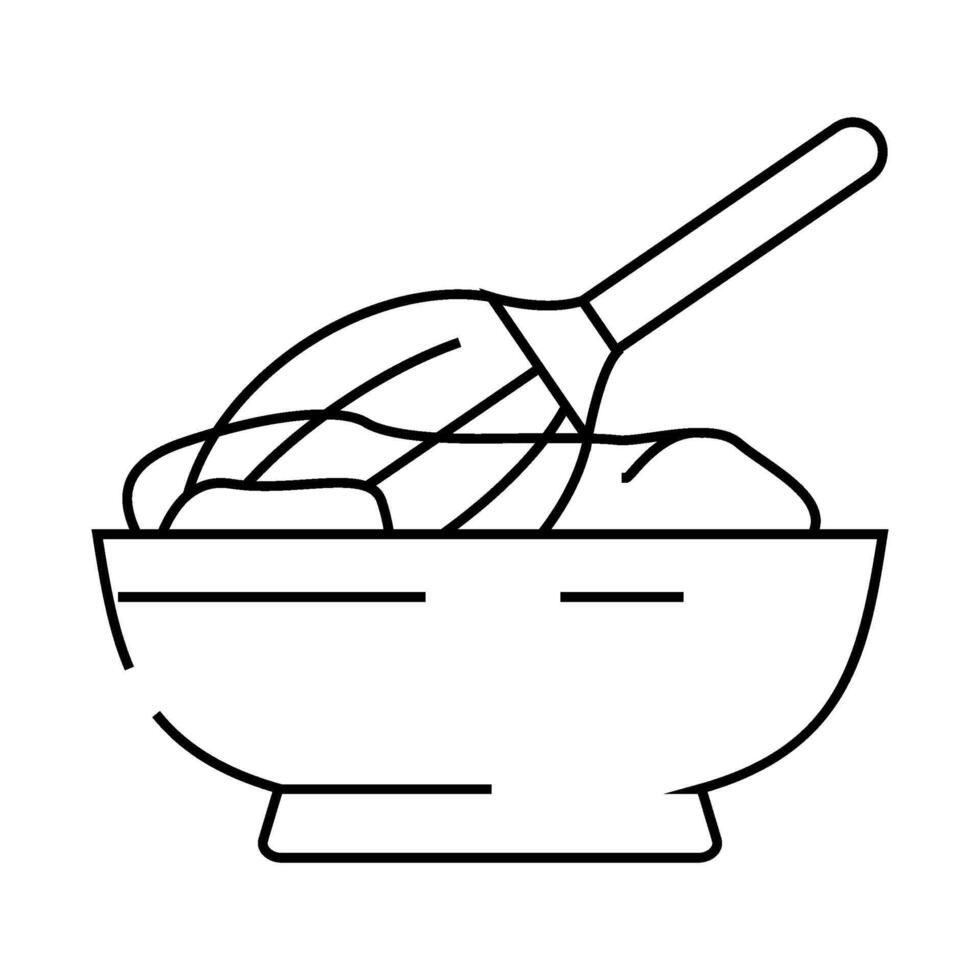 cream milk product line icon illustration vector