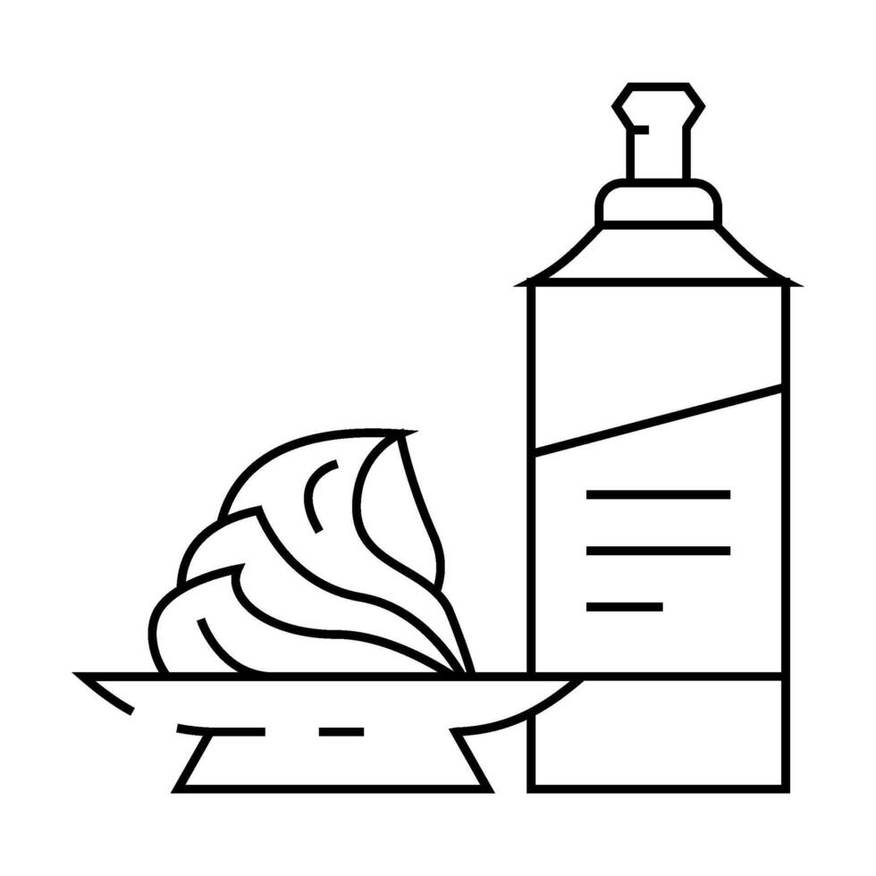 whipped cream milk product line icon illustration vector