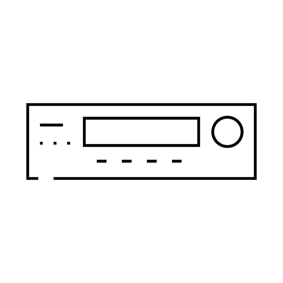 pager retro gadget line icon illustration vector