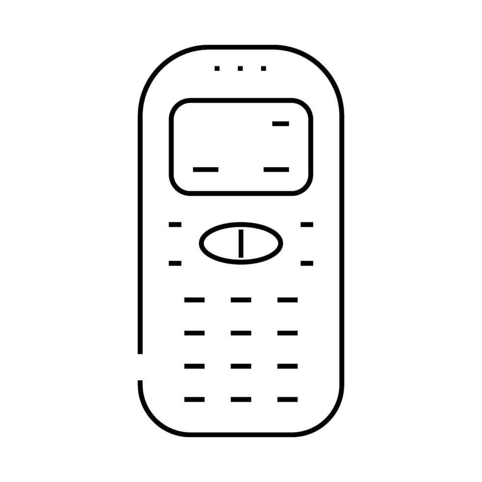mobile phone old gadget line icon illustration vector