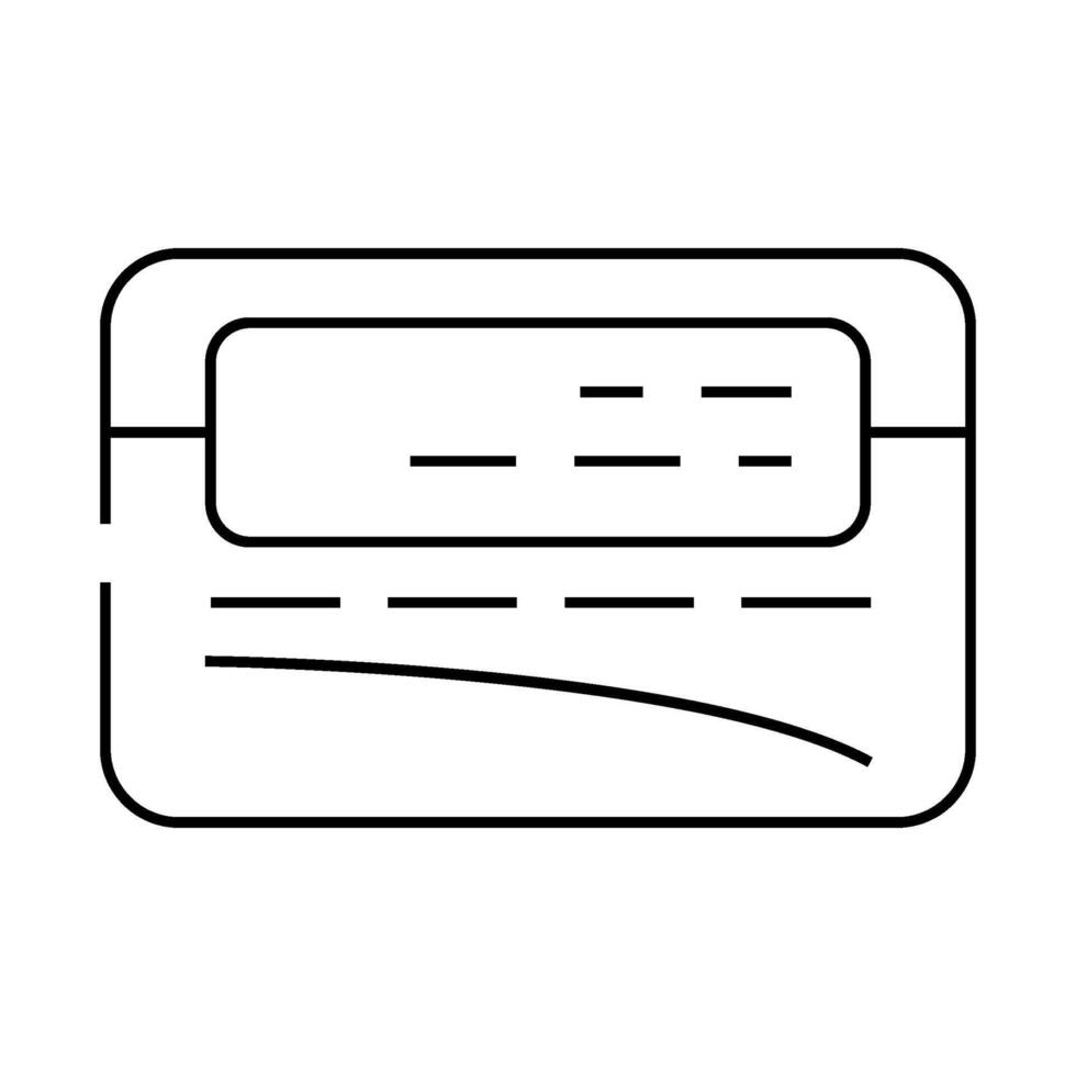 vhs player retro gadget line icon illustration vector