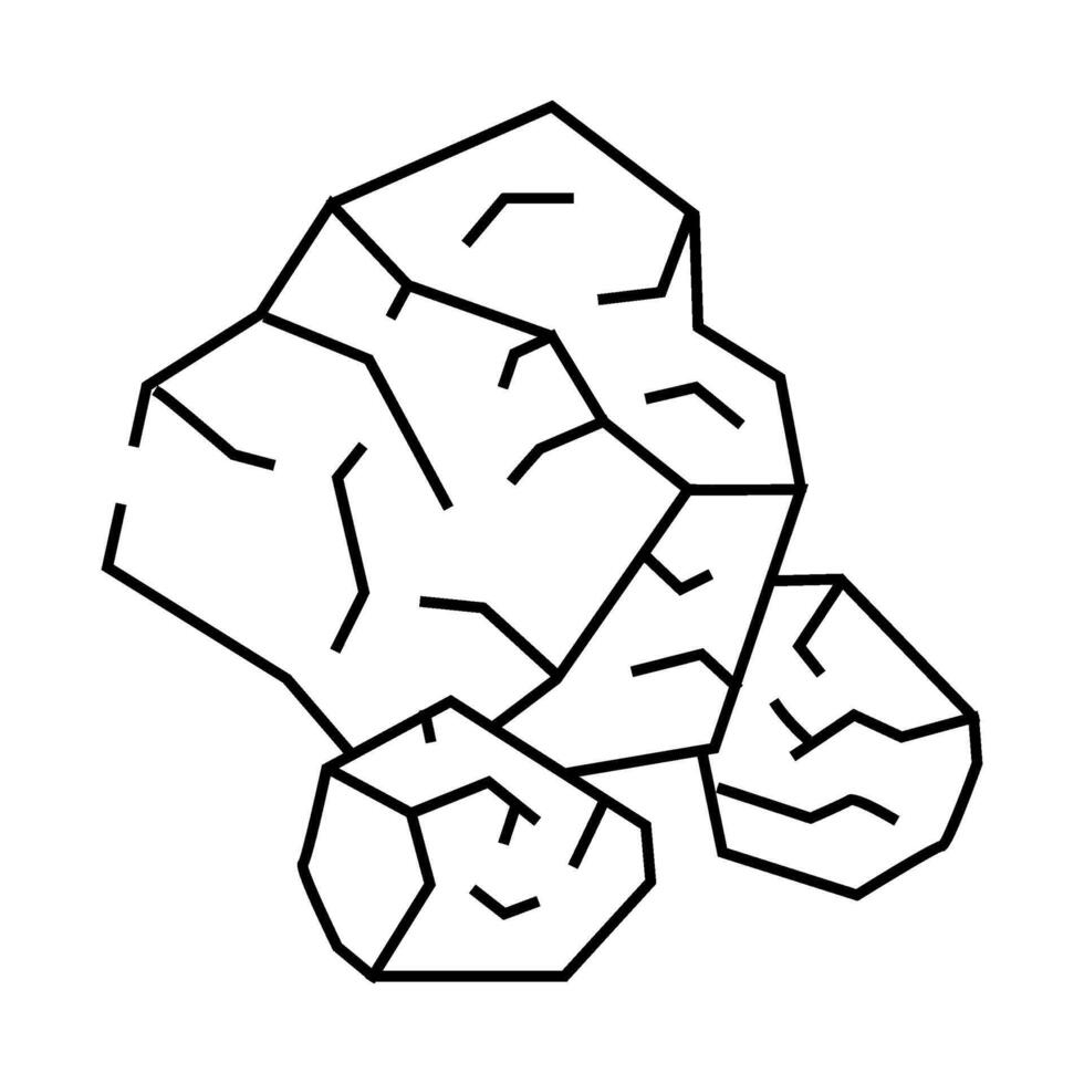 salt crystals line icon illustration vector