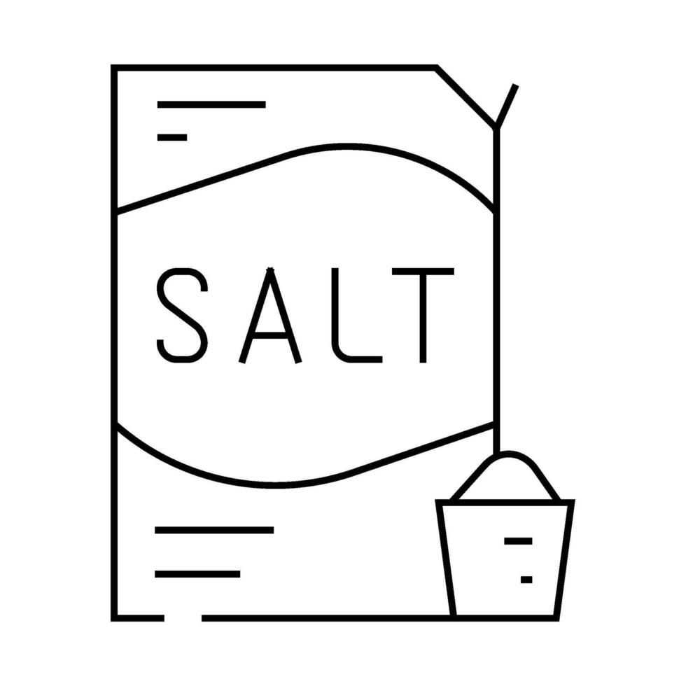 dishwasher salt line icon illustration vector