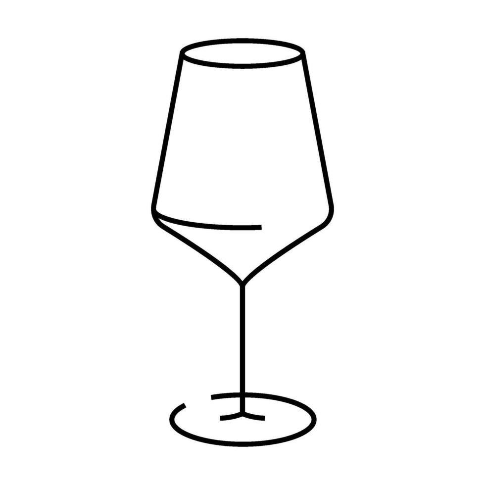 empty wine glass line icon illustration vector