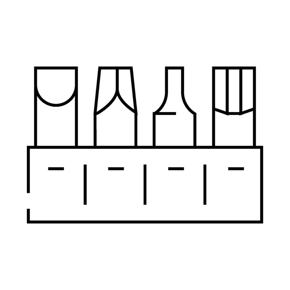 drill bit holder line icon illustration vector