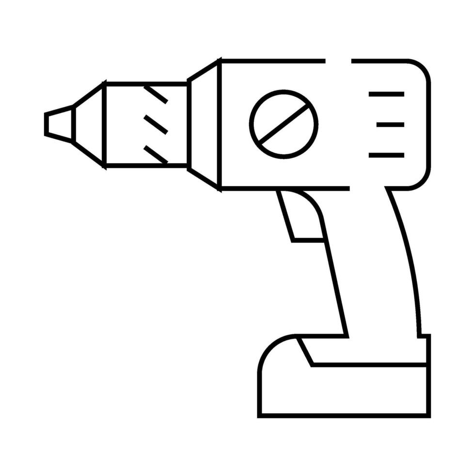 screwdriver construction line icon illustration vector