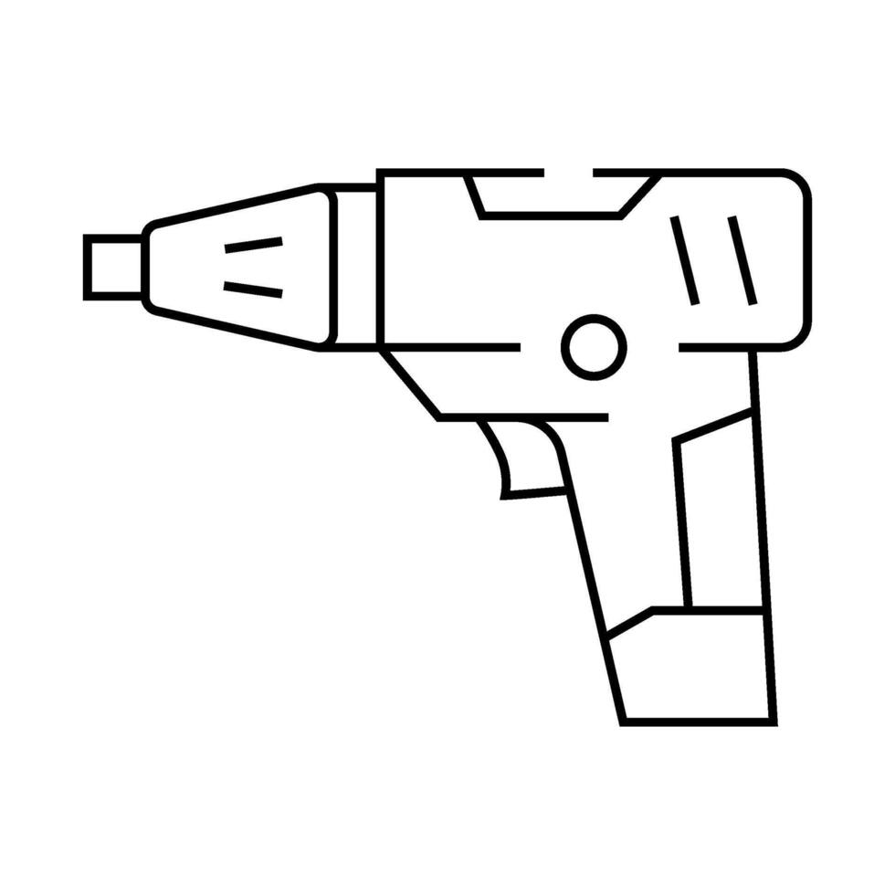 screwdriver machine line icon illustration vector