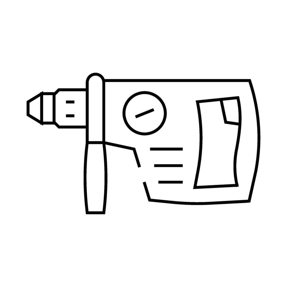 drill machine line icon illustration vector